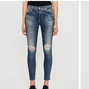 AG Adriano Goldschmied Farrah High Rise Skinny Ankle Jeans size 24 New